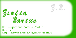 zsofia martus business card